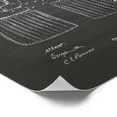 ホッケーグローブ1915パテントアート – Chalkboard ポスター (角)