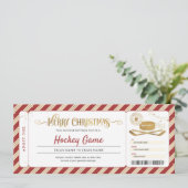 ホッケーゲームのクリスマスサプライズプレゼントチケット 招待状 (スタンド正面)