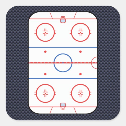 ホッケーゲームコンパニオン炭素繊維スタイル スクエアシール (正面)