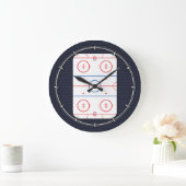 ホッケーゲームコンパニオン炭素繊維スタイル ラージ壁時計 (ホーム)