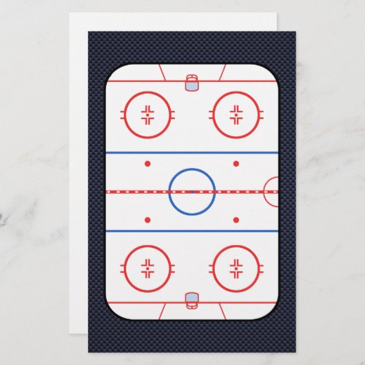 ホッケーゲームコンパニオン炭素繊維スタイル 便箋 (正面/裏面)