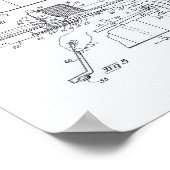 ホッケーゲームボード1937特許芸術 – ホワイト紙 ポスター (角)