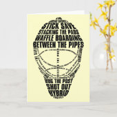 ホッケーゲーリーマスクのグリーティングカード カード (黄色い花)