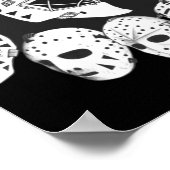 ホッケーゲーリーマスク展開伝統ヴィンテージモード ポスター (角)