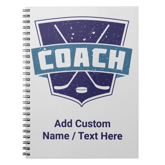 ホッケーコーチアイスホッケートレーナー ノートブック (正面)