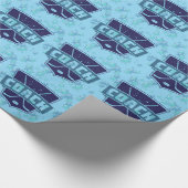 ホッケーコーチクリスマスクリスマスプレゼントラップ、青 ラッピングペーパー (角)