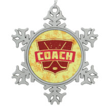 ホッケーコーチスノーフレーククリスマスツリーの装飾