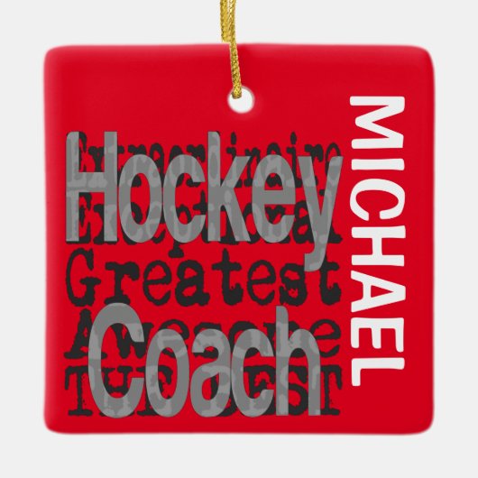 ホッケーコーチ超並外カスタム セラミックオーナメント (正面)