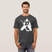 ホッケーゴアリーあなたの数37男性の女性の男の子の女の子 Tシャツ (正面フル)