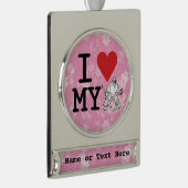 ホッケーゴアリーのクリスマスオーナメントカスタムが大好き シルバープレートバナーオーナメント (右)