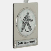 ホッケーゴアリーカリグラムカスタムクリスマスオーナメント シルバープレートバナーオーナメント (右)