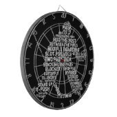 ホッケーゴアリータイポグラフィアートダーツボード ダーツボード (正面左)