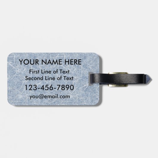 ホッケーゴアリータイポグラフィカスタムラゲッジタグ ラゲッジタグ (裏面横)