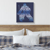 ホッケーゴアリータイポグラフィキャンバス印刷 キャンバスプリント (インサイチュ (寝室))