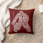 ホッケーゴアリータイポグラフィデザイン枕 クッション (ブランケット)