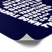 ホッケーゴアリータイポグラフィポスター ポスター (角)