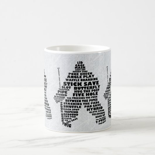 ホッケーゴアリータイポグラフィマグ コーヒーマグカップ (中央)