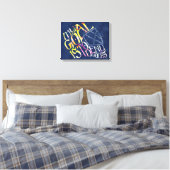ホッケーゴアリーマイゴールタイポグラフィ キャンバスプリント (インサイチュ (寝室))