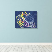 ホッケーゴアリーマイゴールタイポグラフィ キャンバスプリント (インサイチュ (ウッドフロア))