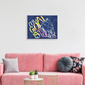 ホッケーゴアリーマイゴールタイポグラフィ キャンバスプリント (インサイチュ (リビング))