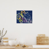 ホッケーゴアリーマイゴールタイポグラフィ ポスター (キッチン)