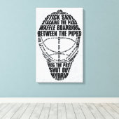 ホッケーゴアリーマスクキャンバス印刷 キャンバスプリント (インサイチュ (ウッドフロア))