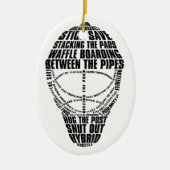 ホッケーゴアリーマスククリスマスオーナメント セラミックオーナメント (正面)