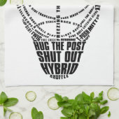 ホッケーゴアリーマスクタイポグラフィキッチンタオル キッチンタオル (折り畳み)