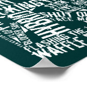 ホッケーゴアリーマスクタイポグラフィポスター ポスター (角)