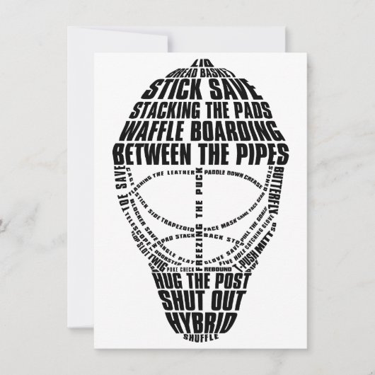 ホッケーゴアリーマスクパーティの招待状 招待状 (正面)