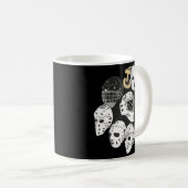 ホッケーゴアリーマスクヴィンテージ伝統進化 コーヒーマグカップ (正面右)