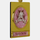 ホッケーゴアリーママカスタムクリスマスオーナメント ゴールドプレートバナーオーナメント (右)