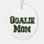 ホッケーゴアリーママ迷彩柄レタリング セラミックオーナメント (左)