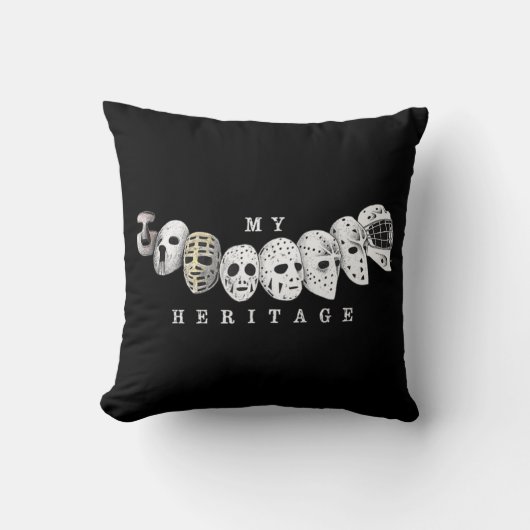 ホッケーゴアリーレトロキャットアイ伝統マス クッション (正面)