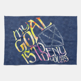 ホッケーゴアリー引用文ワードアート キッチンタオル