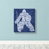 ホッケーゴアリー文字アートキャンバスプリント キャンバスプリント (インサイチュ (ウッドフロア))