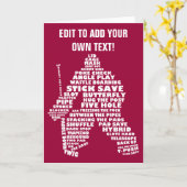 ホッケーゴアリー文字アートグリーティングカード カード (黄色い花)