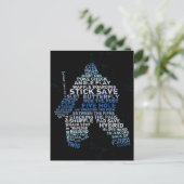 ホッケーゴアリー文字ポストカード ポストカード (スタンド正面)