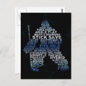 ホッケーゴアリー文字ポストカード ポストカード (正面/裏面)