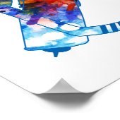 ホッケーゴアリー水彩色 ポスター (角)