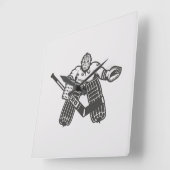 ホッケーゴアリー スクエア壁時計 (傾斜)