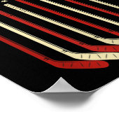 ホッケーゴアリーUSA国旗ホッケースティックアイスホッケー ポスター (角)