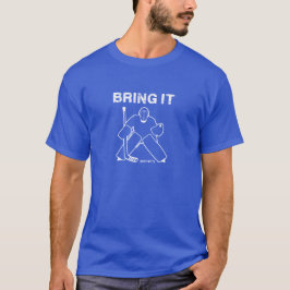 ホッケーゴーリーを持って来る Tシャツ