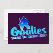 ホッケーゴールテンダーポストカード ポストカード (正面/裏面)