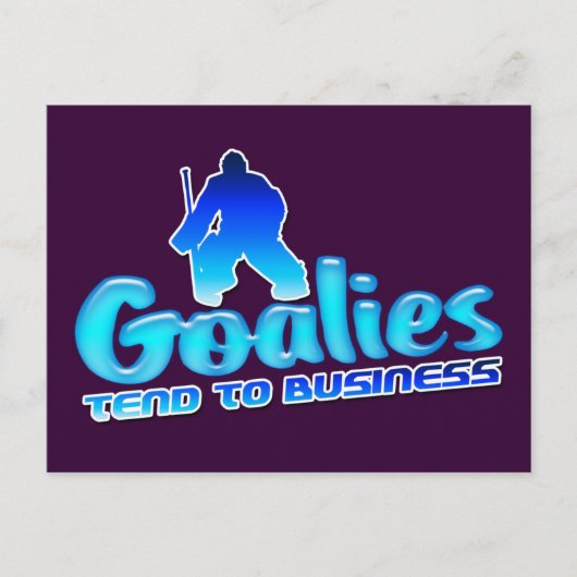 ホッケーゴールテンダーポストカード ポストカード (正面)