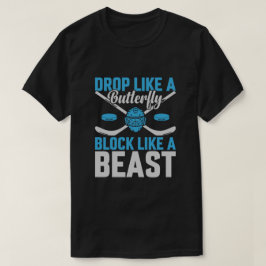 ホッケーゴールブロックLike a Beast Tシャツ