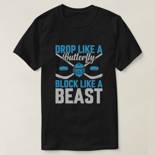 ホッケーゴールブロックLike a Beast Tシャツ (デザイン正面)
