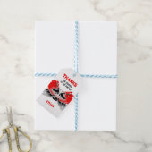 ホッケーサンキューラベルレッド ギフトタグ (より糸付き)