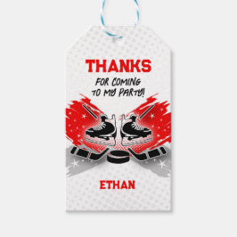 ホッケーサンキューラベルレッド ギフトタグ