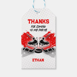 ホッケーサンキューラベルレッド ギフトタグ